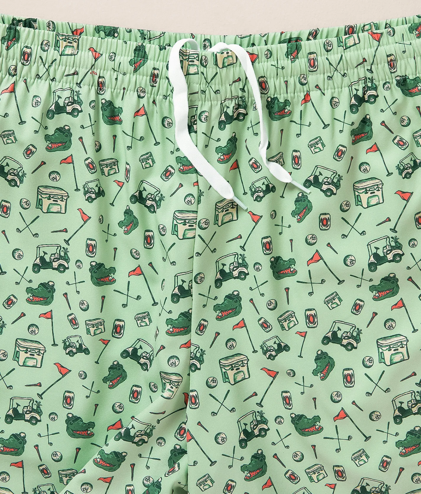 Old Row Gator Golf Stretch Swim Trunks Green