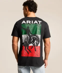 Tops|Graphic T-Shirts | Ariat Gaucho Flag T-Shirt Black