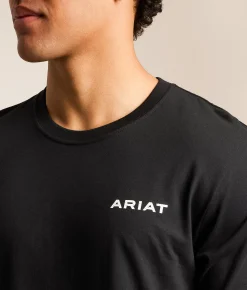 Tops|Graphic T-Shirts | Ariat Gaucho Flag T-Shirt Black