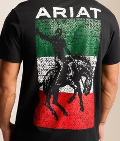 Tops|Graphic T-Shirts | Ariat Gaucho Flag T-Shirt Black