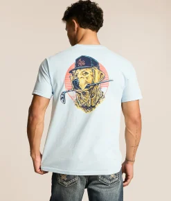 Old Row GBC Golf USA T-Shirt Chambray Discount
