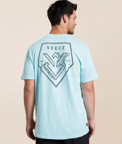 Veece Gem Plate T-Shirt Crystal Blue