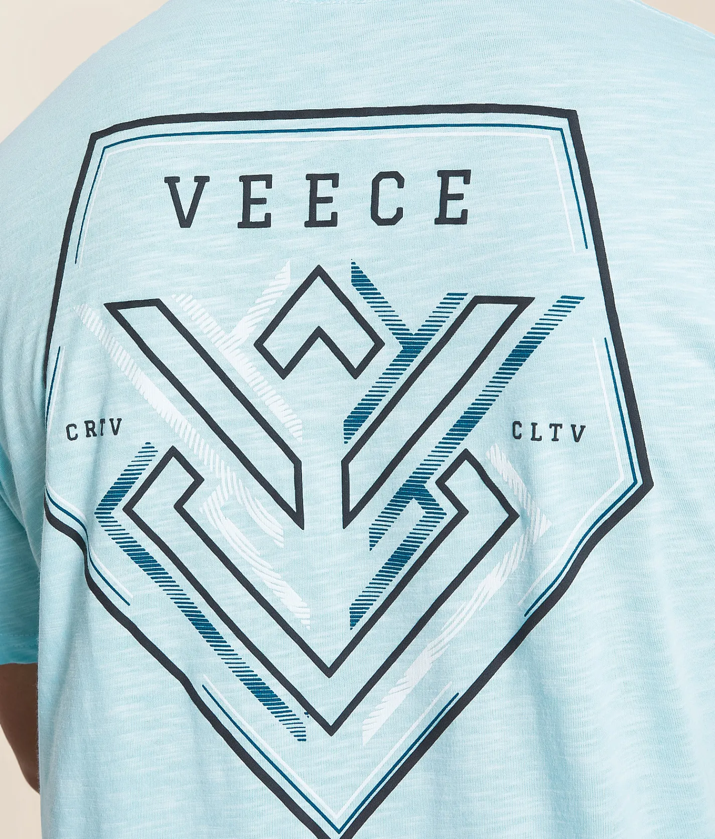 Veece Gem Plate T-Shirt Crystal Blue