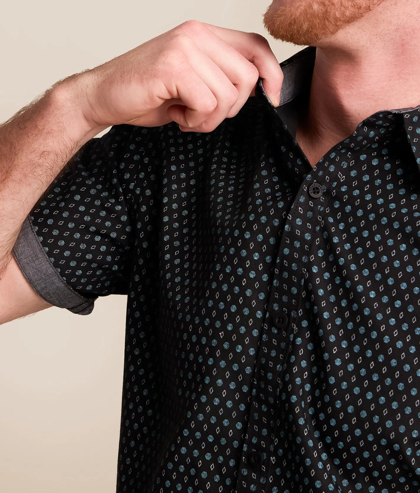 Departwest Geo Athletic Shirt Black Blue Best