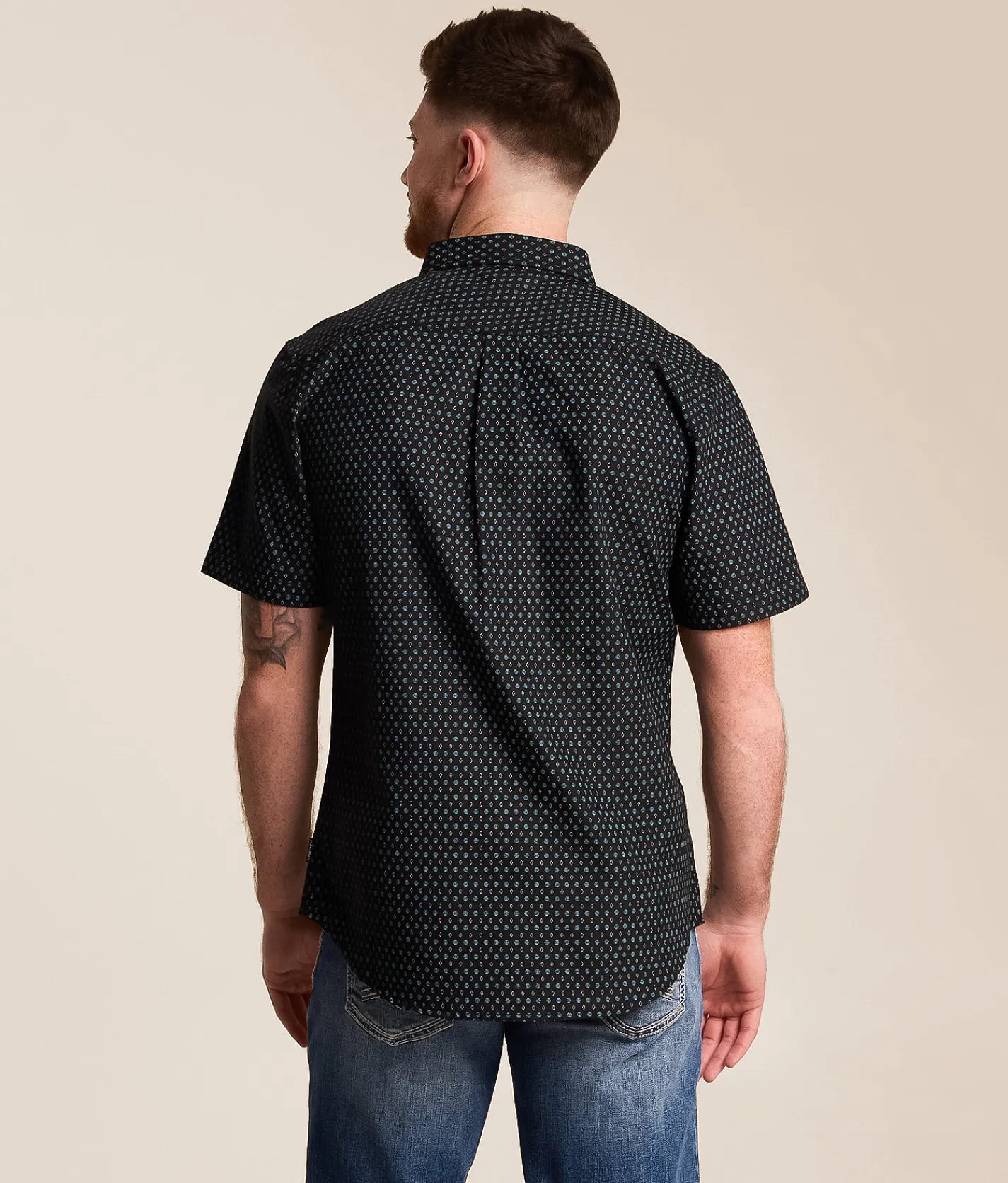 Departwest Geo Athletic Shirt Black Blue Best