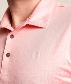 Tops | Ariat Geo Draw Performance Fitted TEK Polo Tickled Pink