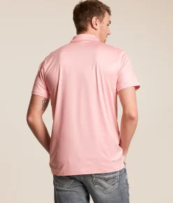 Tops | Ariat Geo Draw Performance Fitted TEK Polo Tickled Pink