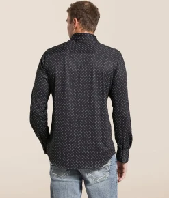 J.B. Holt Geo Knit Standard Performance Shirt Black Grey