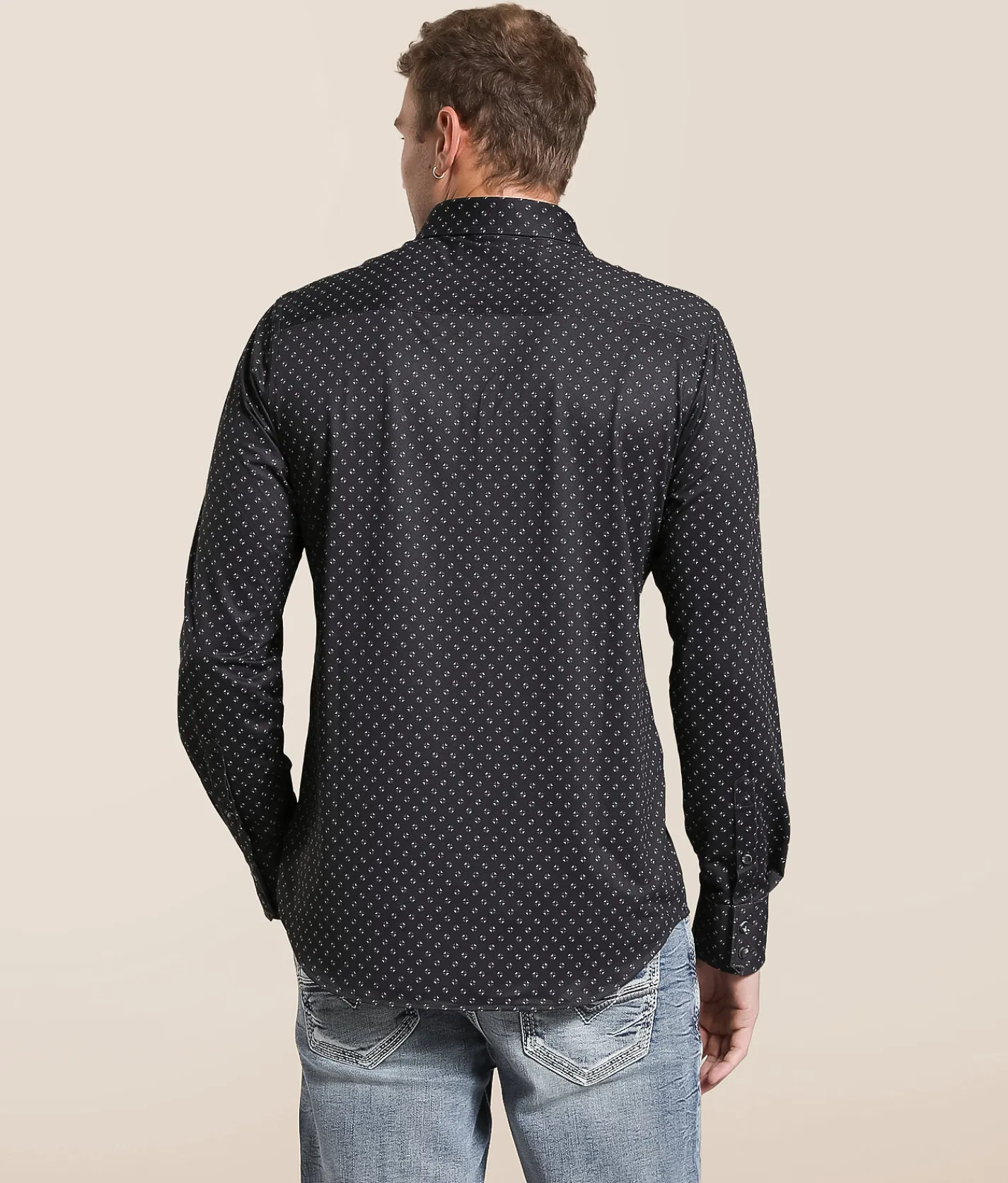 J.B. Holt Geo Knit Standard Performance Shirt Black Grey
