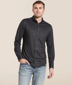 J.B. Holt Geo Knit Standard Performance Shirt Black Grey