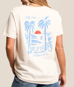 Tops | Salty Crew Geo Palm T-Shirt Off White