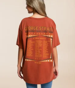 Wrangler® George Strait Oversized Band T-Shirt Arabian Spice Sale