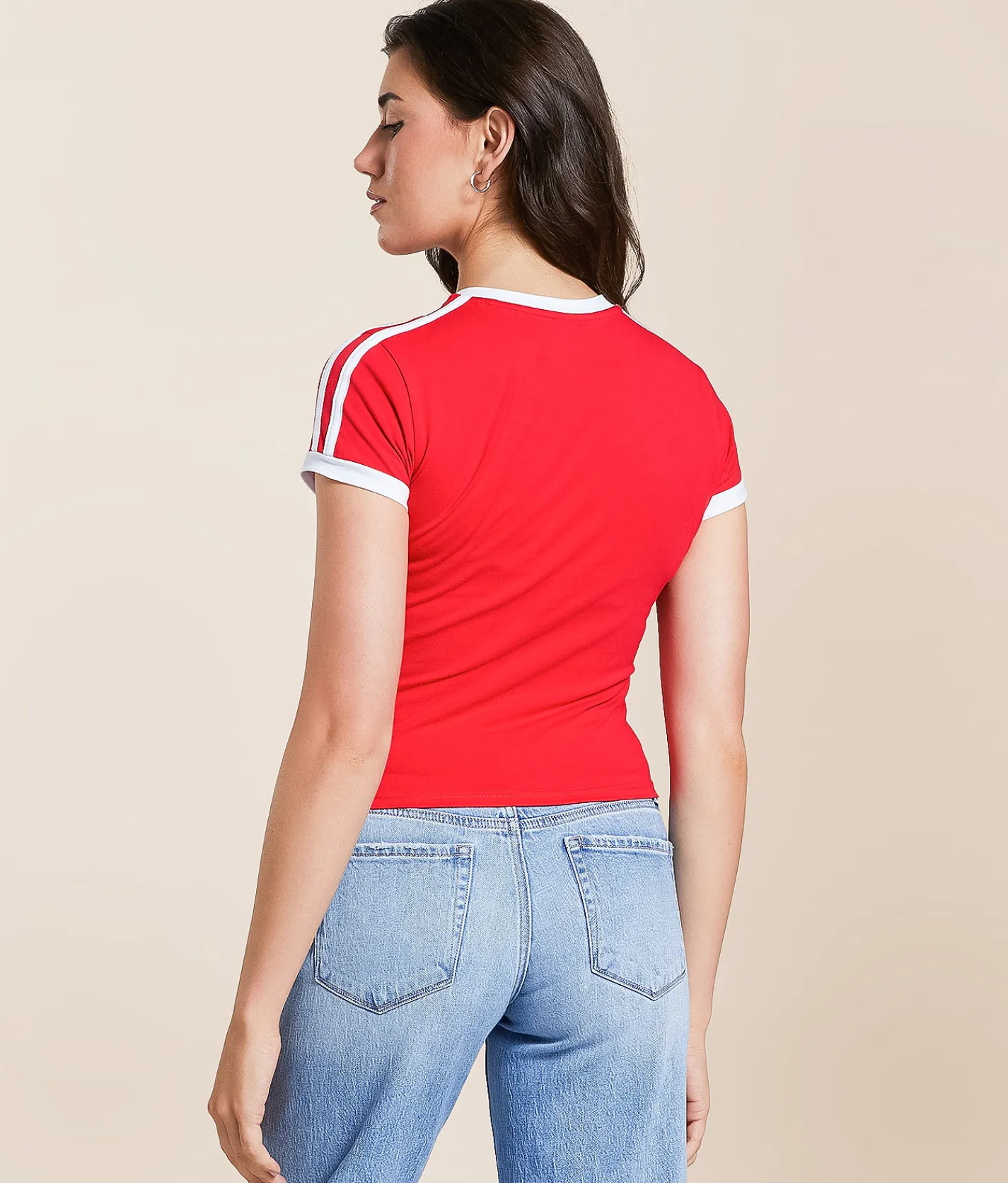 HYPE AND VICE Georgia Bulldogs Baby Cropped T-Shirt Red Hot