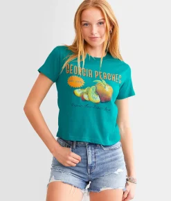 Goodie Two Sleeves Georgia Peaches Baby T-Shirt Blue Grass Sale