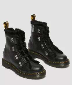 Dr. Martens 1460 Ghillie MIlled Nappa Leather Boot Black