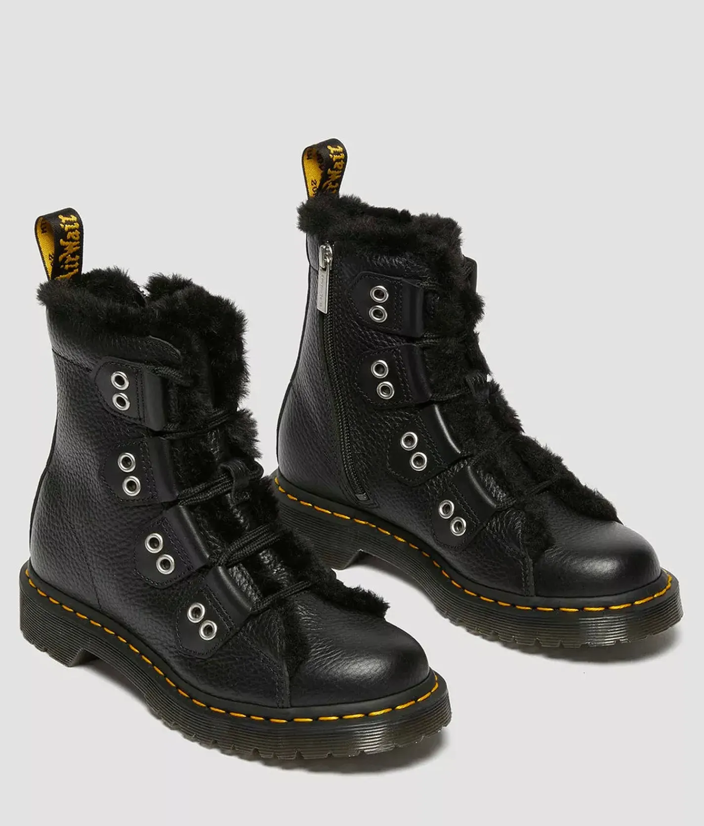 Dr. Martens 1460 Ghillie MIlled Nappa Leather Boot Black