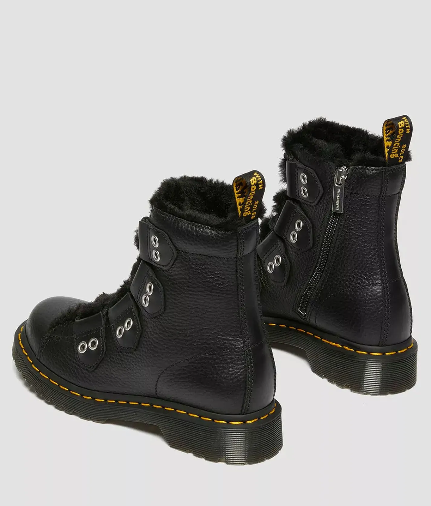 Dr. Martens 1460 Ghillie MIlled Nappa Leather Boot Black