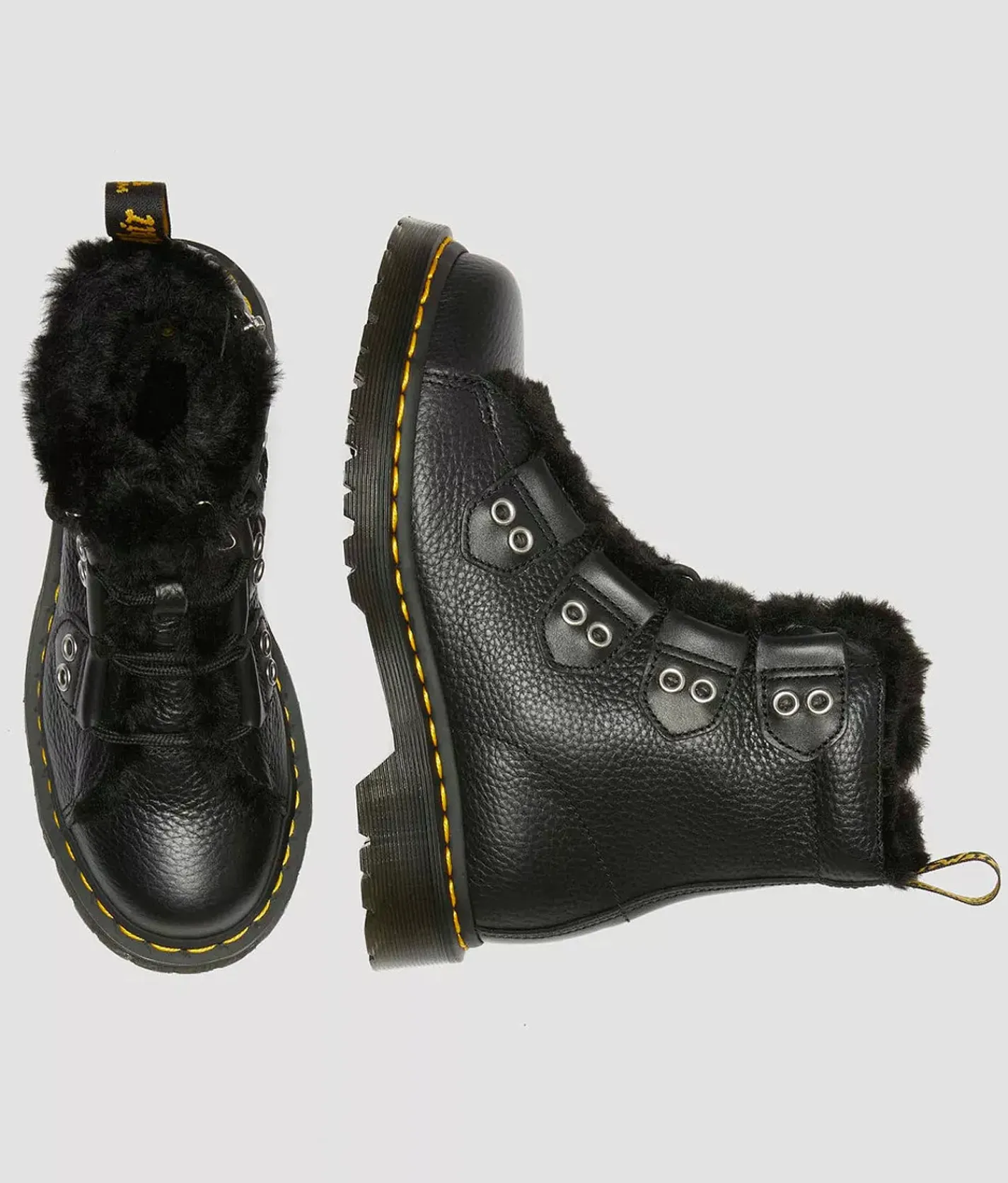 Dr. Martens 1460 Ghillie MIlled Nappa Leather Boot Black