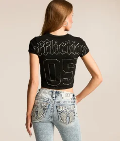 Tops | Affliction Ghost Fever Baby T-Shirt Black Lava Wash