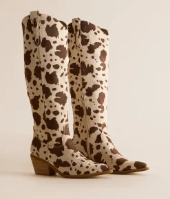 Shoes | Mi.iM Giada Western Boot Cow Print