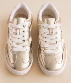 Shoes | Madden Girl Gia Metallic Sneaker Gold