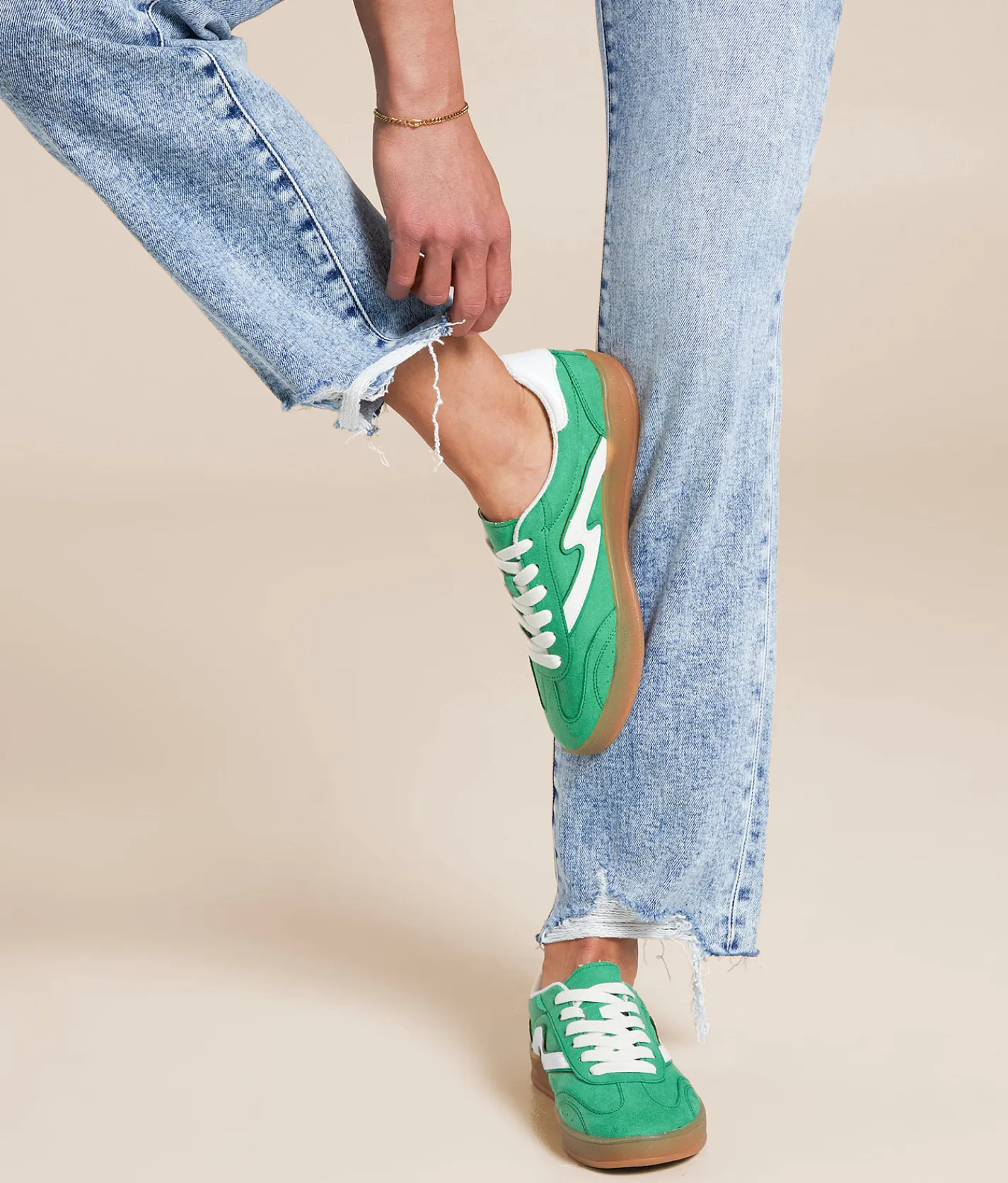 Madden Girl Gia Sneaker Green Multi Clearance