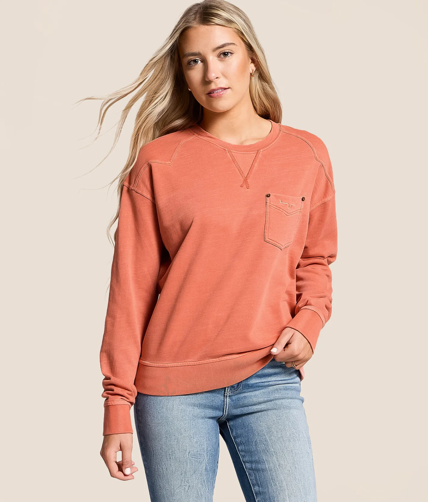 Tops | Kimes Ranch Gina Oversized Pullover Muted Red