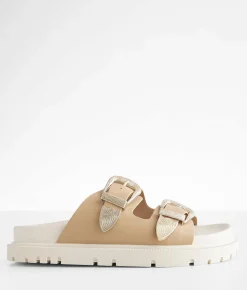 Mia Ginevra Flatform Sandal Natural Sale