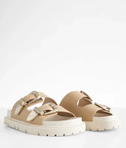 Mia Ginevra Flatform Sandal Natural Sale