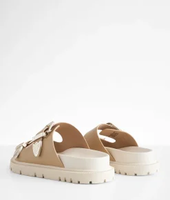 Mia Ginevra Flatform Sandal Natural Sale