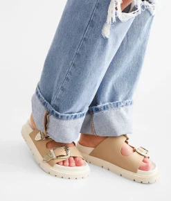 Mia Ginevra Flatform Sandal Natural Sale