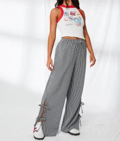 Bottoms | 33 Coastal Gingham Pant Black White