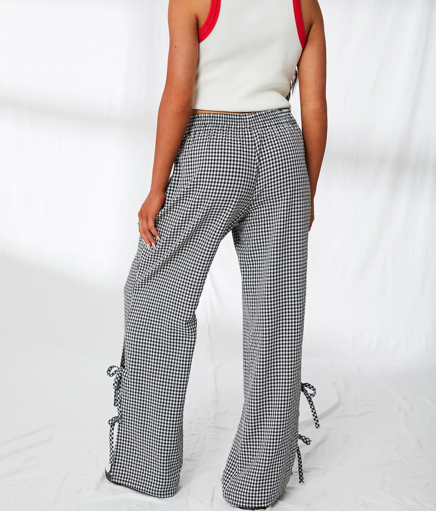 Bottoms | 33 Coastal Gingham Pant Black White