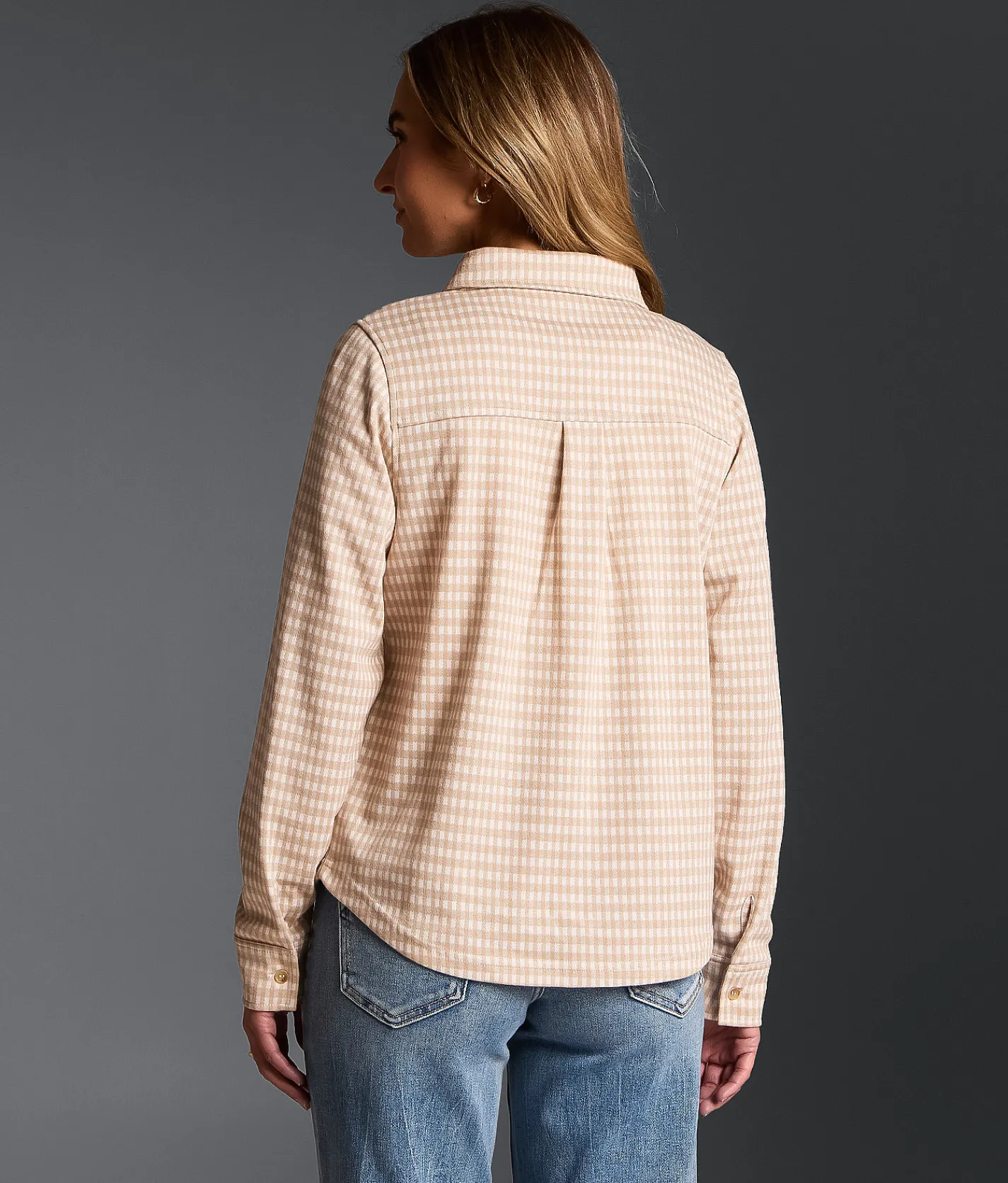 Buckle Black Gingham Shirt Natural Cream Hot
