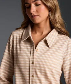 Buckle Black Gingham Shirt Natural Cream Hot