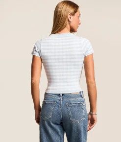 Tops | FITZ + EDDI Gingham Top Cashmere Blue