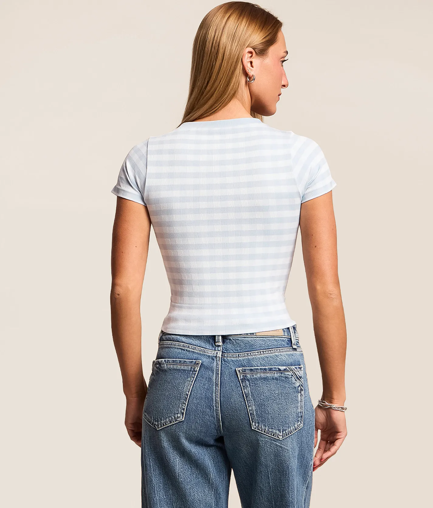 Tops | FITZ + EDDI Gingham Top Cashmere Blue