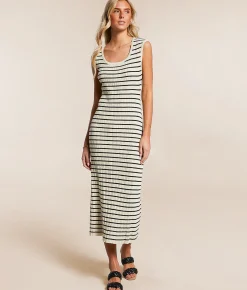 Dresses | Z Supply Gisele Striped Midi Dress Sandshell