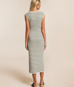 Dresses | Z Supply Gisele Striped Midi Dress Sandshell