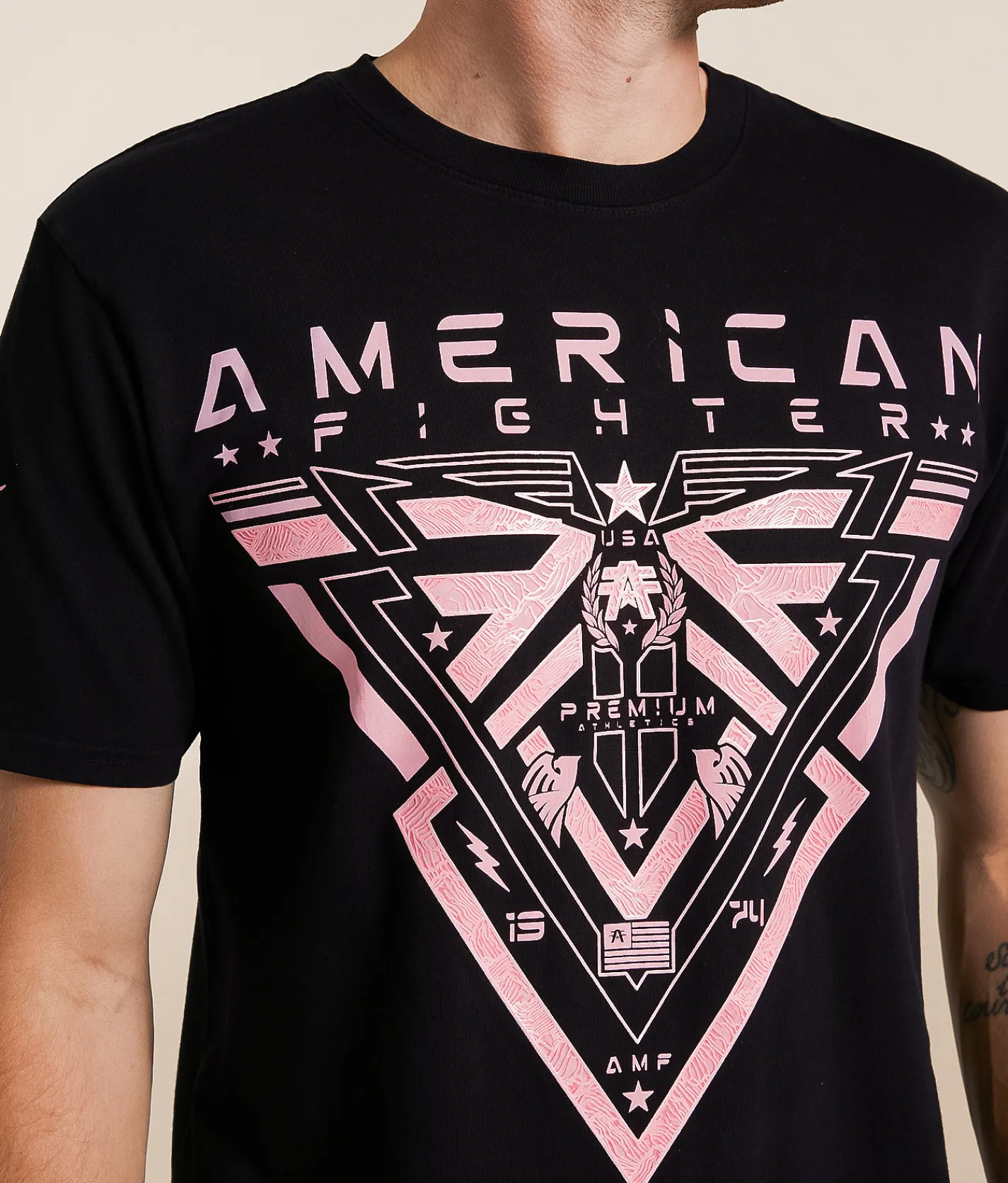 Tops|Graphic T-Shirts | American Fighter Glenside T-Shirt Black
