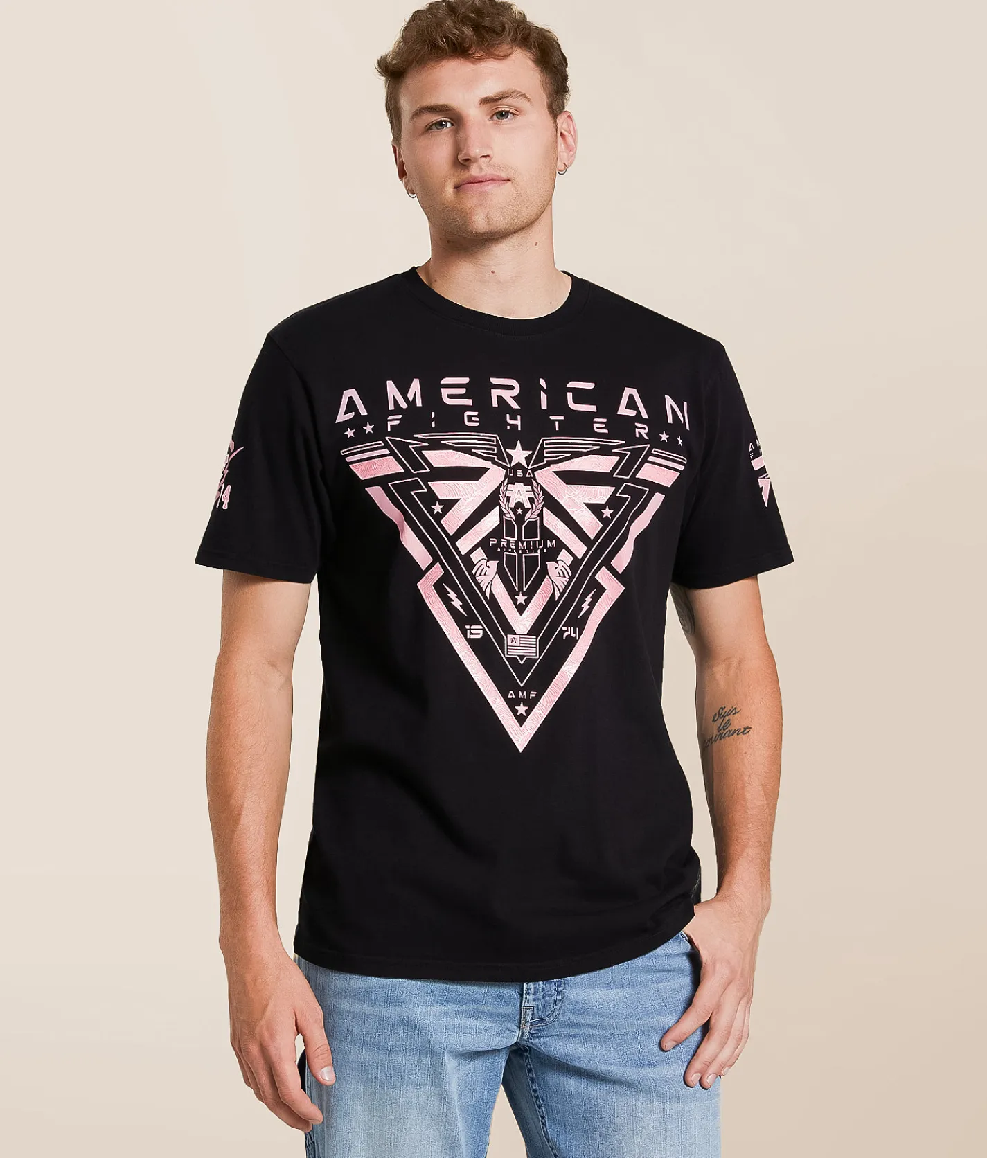 Tops|Graphic T-Shirts | American Fighter Glenside T-Shirt Black