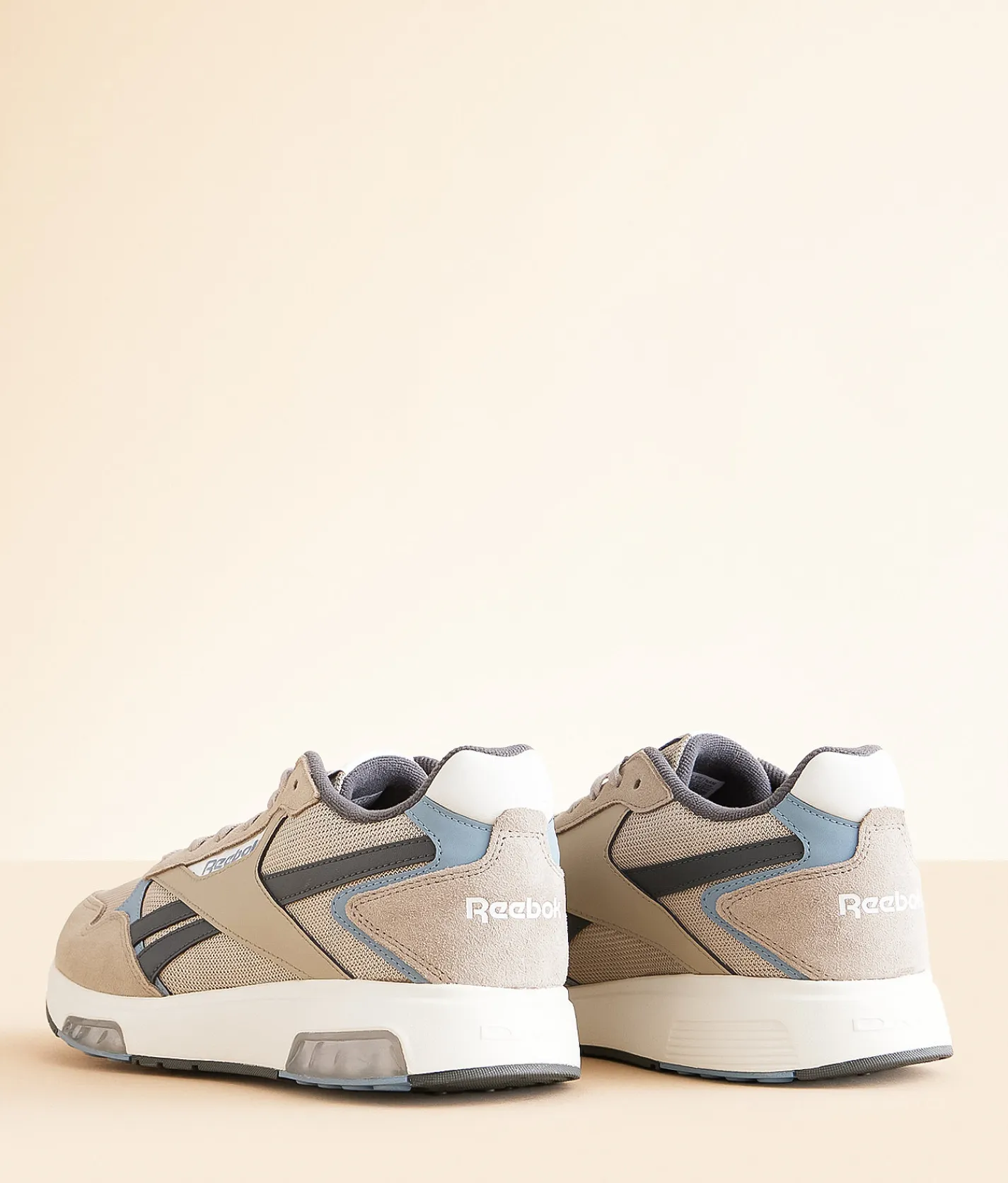 Reebok® Glide DMX Leather Sneaker White White Barely Grey Clearance