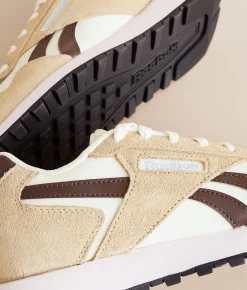 Reebok® Glide Leather Sneaker Chalk Tan Unearth Brown Sale