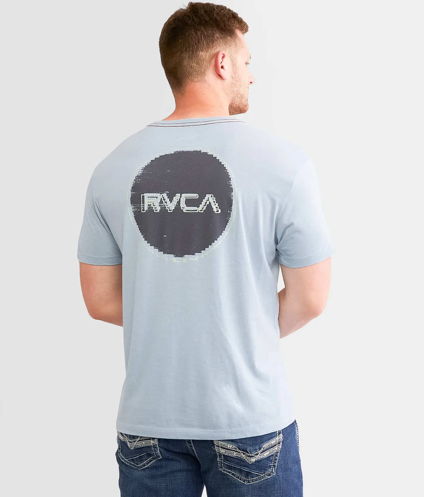 Graphic T-Shirts | RVCA Glitch Bit T-Shirt Deja Blue
