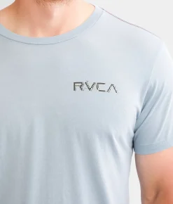 Graphic T-Shirts | RVCA Glitch Bit T-Shirt Deja Blue