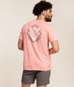 Tops|Graphic T-Shirts | Veece Glitch Storm T-Shirt Neon Tangerine