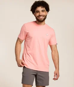 Tops|Graphic T-Shirts | Veece Glitch Storm T-Shirt Neon Tangerine