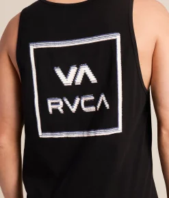 RVCA Glitch Tank Top Black Outlet