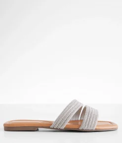 London Rag Glitz Wrap Sandal Silver