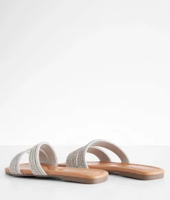 London Rag Glitz Wrap Sandal Silver